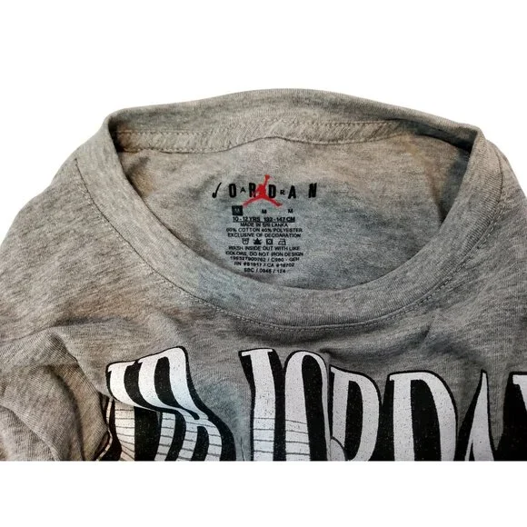 Air Jordan Since 85 Gray Graphic T-Shirt Size M Cotton Blend Crew Neck Short Sle - Picture 2 of 4